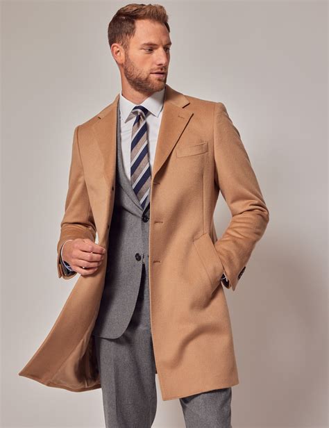 men's camel wool overcoat.